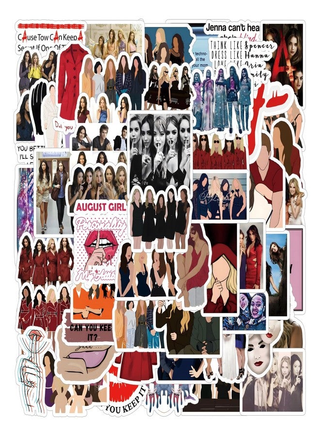 BLCAFEE 62PCS Pretty Little Liars Stickers,Graffiti Waterproof Vinyl for Birthday Party Supplies Decoration Favors for Water Bottles Laptop Suitcase Scrapbooking Choice - Image 2